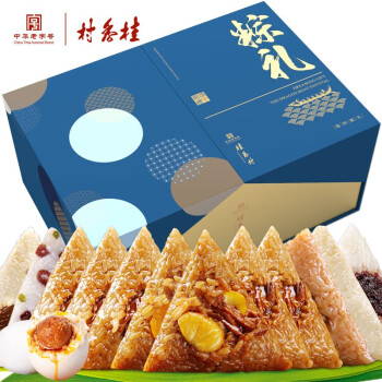 【桂香村桂香村粽礼粽子礼盒】桂香村 粽礼粽子礼盒1920g 中华老字号嘉兴特产虾仁火腿蛋黄鲜肉豆沙蜜枣组合送礼（12粽12味4蛋）