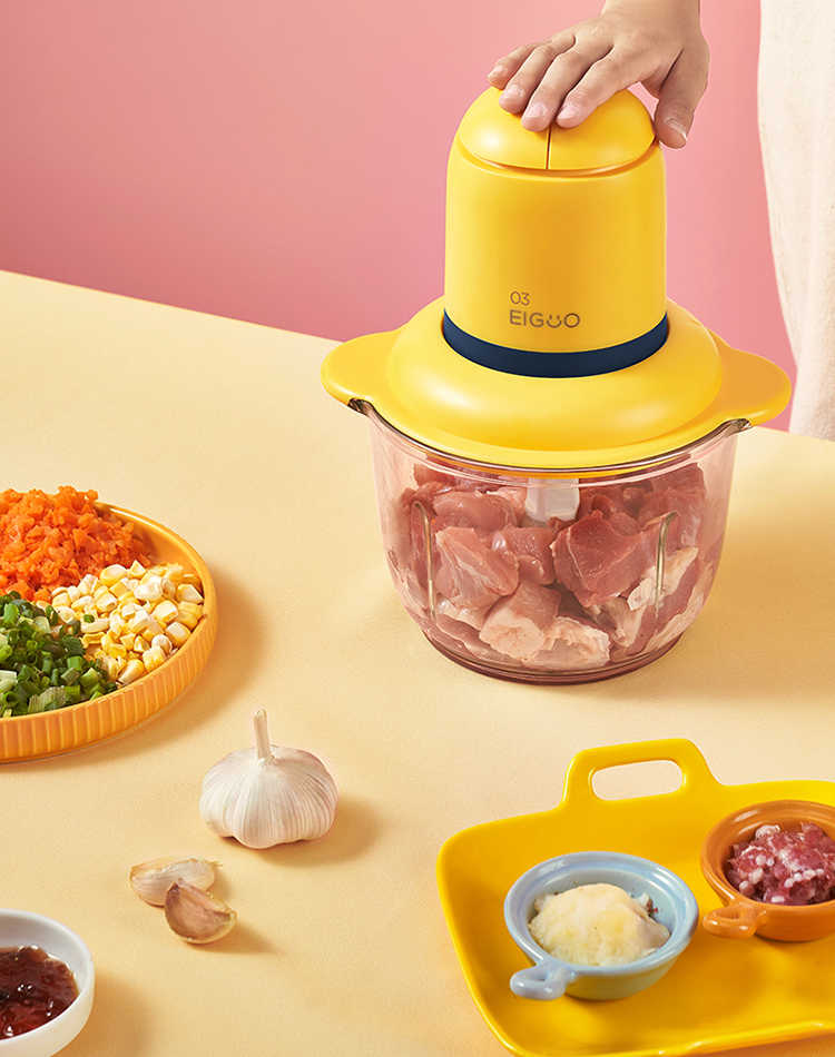 美的midea厨房电器 lz223a捣蛋鬼系列绞肉机搅拌机料理机300w四刀高硼