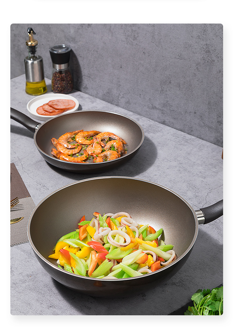 happycall30010158happycall韩国原装进口平底黄金炒锅不粘锅炒菜锅